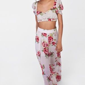 Zara floral crop top